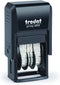Trodat Printy 4850 Date Stamp, Pocket Sized Self Inking Stamp, Blue and Red Ink