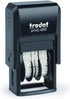 Trodat Printy 4850 Date Stamp, Pocket Sized Self Inking Stamp, Blue and Red Ink