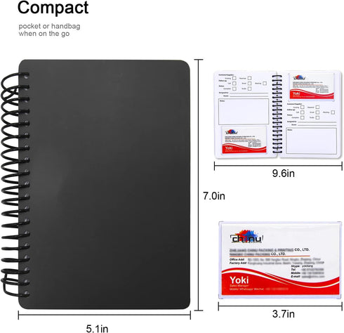 Business Card Organizer Holder Book, Portable Credit Card Organizer for Managing 58 Cards, Notebook for Important