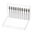 10pcs Carbide Rotary Burrs: 1/8" (3mm) Shank 1/4" (6mm) Head Double Cut Flame H Shape Die Grinder Bits