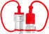 2sets 1/2 ISO A Hydraulic Coupler Male Dust Cap and Female Plug Cover,ISO A Pioneer Style Hydraulic Quick Disconnects Port Plug Cover Fittings,Red Cap with Retaining Ring Keeps Cap Connected to Hose … by YeulYuuri