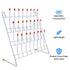TEHAUX Lab Drying Rack, Laboratory Beaker Drying Holder with 24 Pegs, Vertical Bottle Drying Rack for Lab