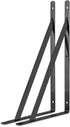 STARVAST 4 Pack 9.8 6.3 inch, 90 (250x160mm) Heavy Duty Shelf Brackets x Floating Shelves Black Triangle Shelf