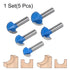 Set 1/2 1" 1-1/8" 1-1/4" 1-3/8" 1-1/2" 2 5in1 Set HARFINGTON Router Bit Core Box Shank Cutting Dia. Round Nose Router