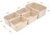 Welaxy Drawer Organizers Dividers Storage Bins, Home Office Deep Storage Bin 5-Pack Gift Solutions in Oatmeal