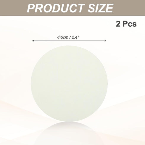 2.4" 2pcs MECCANIXITY Round Lampshade Diffuser, Anti-glare Lamp Shade Diffuser Fabric Lamp Cover for Desk Table Light