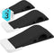 Wundermax Door Stoppers, Pack of 3 Rubber Wedge for Carpet, Hardwood, Concrete, Tile - Black
