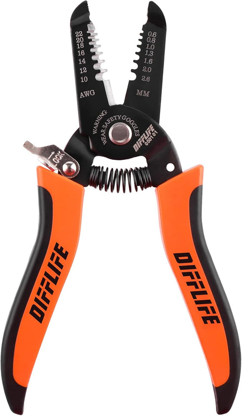 10-22 AWG Wire Stripper Cutter, Multi-Function Hand Tool with Professional Handle Design