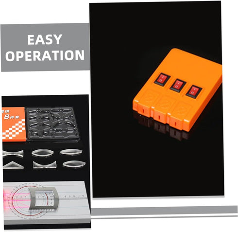 GLEAVI Optical Experiment Kit, Prism Optic Multifunction Reflector for Physics with Three Light Source Apparatus