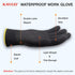 KAYGO Waterproof Work Gloves for Men and Women, Rubber Coated Non-slip Gloves for Garden, Outdoor