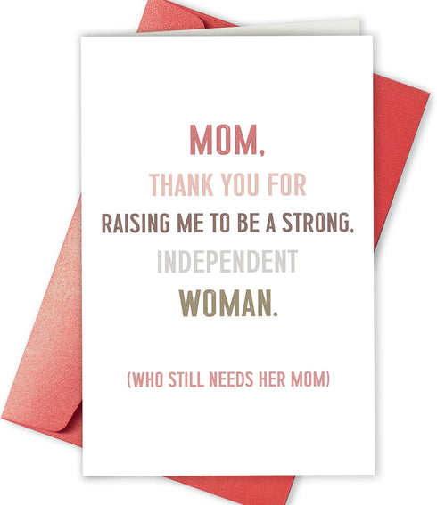 Bablira Sentimental Mother's Birthday Card, Heartwarming Mother's Day Gift from Daughter, Mom Thank