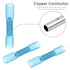 16-14 AWG Blue 100pcs Heat Shrink Butt Connectors Kit, Insulated Waterproof Electrical Marine Automotive Wire Crimp