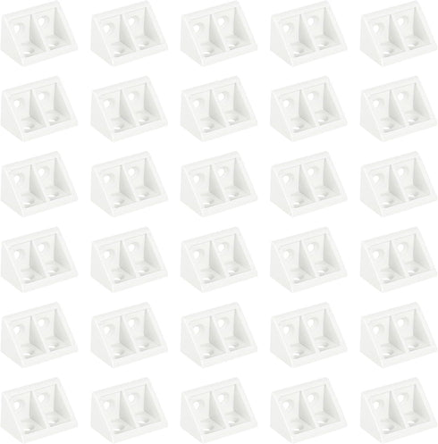 uxcell 50Pcs Plastic Corner Braces, 90 Degree Corner Bracket, Right Angle Corner