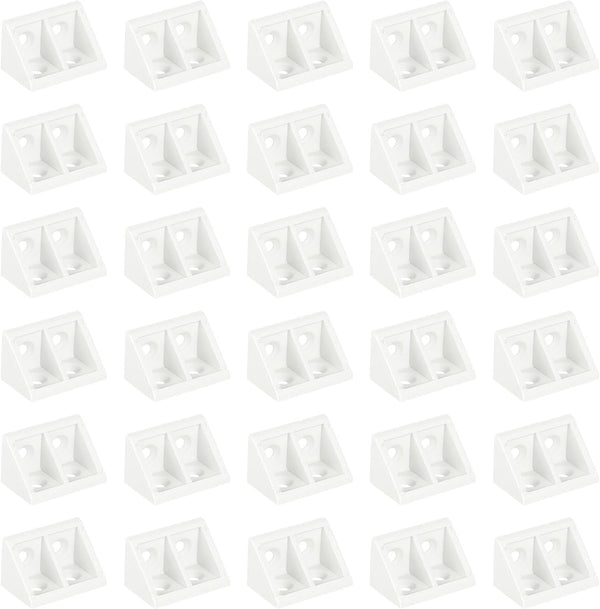 uxcell 50Pcs Plastic Corner Braces, 90 Degree Corner Bracket, Right Angle Corner