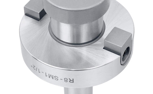 Accusize Industrial Tools R8 Shank Shell Face Mill Arbor Adapter Holder: 1 1/2'', Range: 4''-5'', 7/16''-20, Fg22-8096