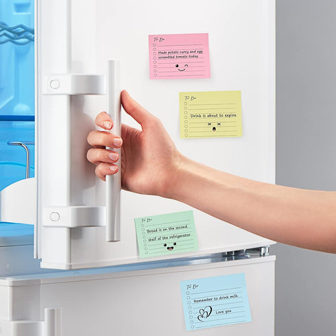 EOOUT 10 Pack Lined Sticky Notes, 3"x4", 500 Sheets, To Do List Notepad, Sticky Notes with Lines for Office, School