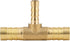 Metalwork Brass Reducing Hose Barb Splice T-Fitting, 3/8" x 5/16" x 3/8" Barbed (Pack of 2)