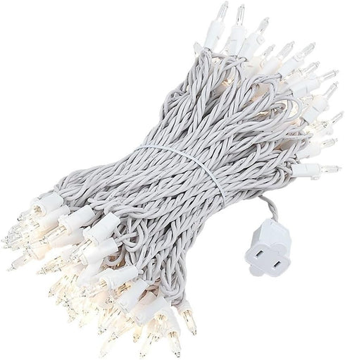Novelty Lights 50 Feet 100 Bulb Incandescent Mini Light String, Clear with