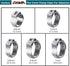 LOKMAN 50 Pack 3/4 Inch PEX Cinch Clamps - Stainless Steel Crimp Rings for PEX Tubing Pipe Fitting