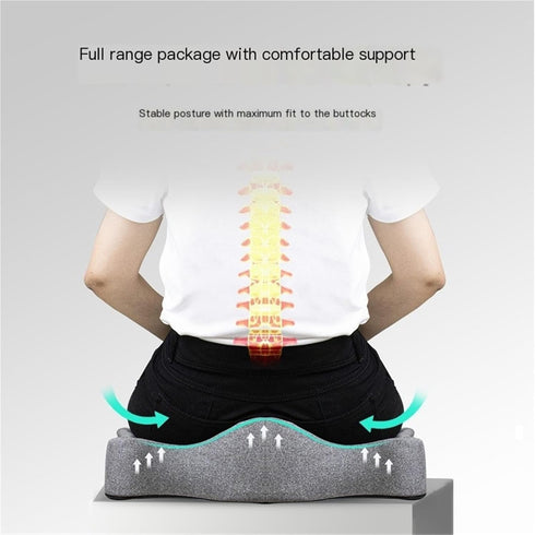 Generic Use(1) Office Chair Cushion, Memory Foam Seat Cushion with Hollow Design, Non-Slip Orthopedic Coccyx Pillow
