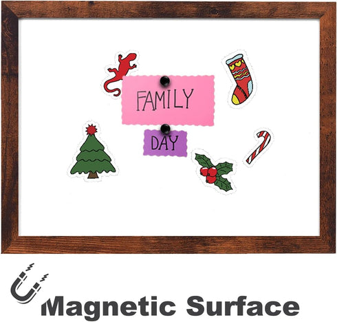Dry Erase White Board, Magnetic Surface for Office, School, Home, Hanging Board for Decoration, Planning, Memo, 12"x 16"