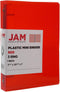 JAM PAPER Plastic 1 Inch Mini Binder - Red 3 Ring Binder - Sold Individually
