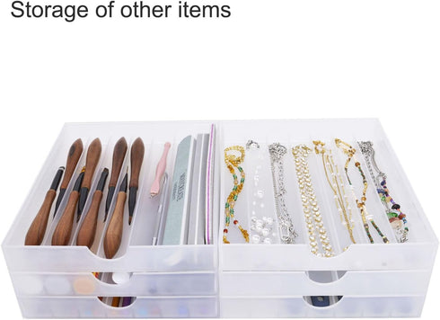 FASTRYF 8Pack Craft Organizers and Storage, Pencil, Crayon, Marker, Pen Organizer, Pen Holder, Pen Tray Storage