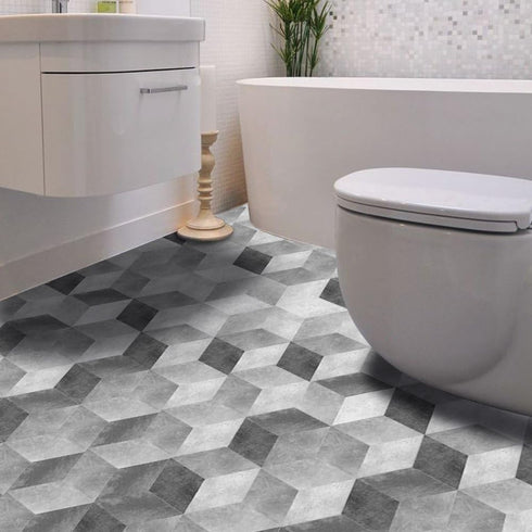 10 Pcs Hexagon Non-Slip Vinyl Floor Sticker, Peel and Stick Self-Adhesive Wallpaper for Home Decor