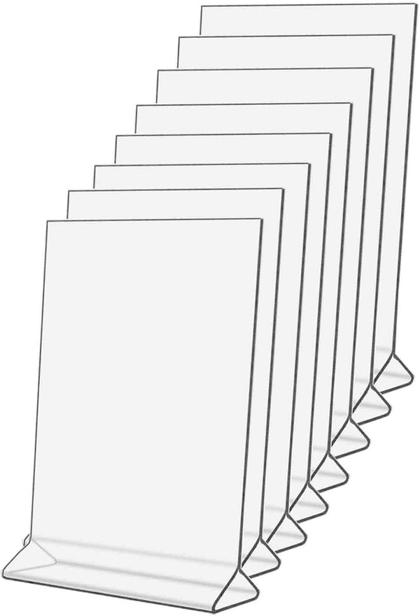 Marketing Holders 8 Pack Sign Holder 5x7 Inch Double Sided Top Load
