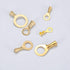 160 Pcs Copper Ring Terminals, M3/M4/M5/M6/M8/M10 Brass Wire Connectors, Crimp Kit for Electrical Terminals