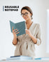 Portable Small White Board, Dry Erase Board, Reusable 9.5 * 6.6in Notebook Memo for Office Home Supplies Desk