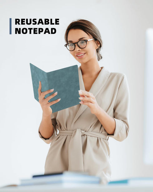 Portable Small White Board, Reusable 9.5 * 6.6in Dry Erase Notebook Memo, Office Home Supplies Desk Accessories MH760