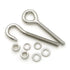 10PCS M6 Stainless Steel Ring Eye Bolts Hook with 20 Nuts and 40 Washers