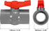 PATIKIL 63mm 2-1/2" ID PVC Ball Valve, 2 Pack Socket Type Shut-off Valve with Easy to Rotate Handle for Water Flow