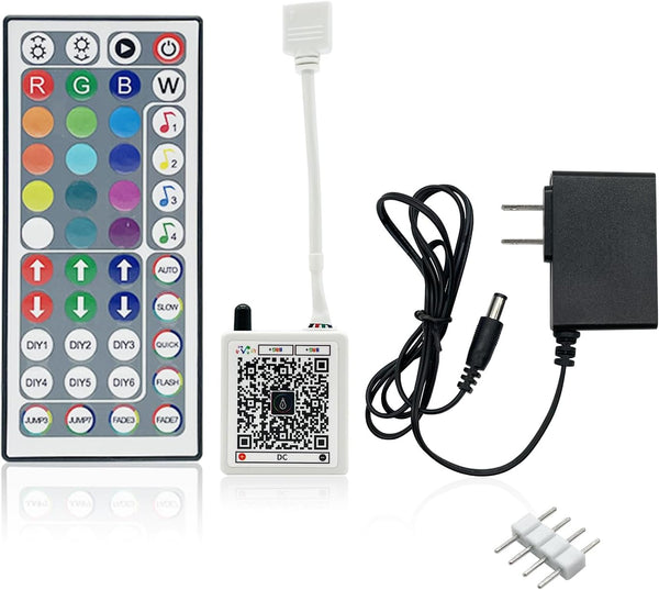 FONEWE 44 Key RGB LED Strip Lights IR Remote Control, Remote Receiver