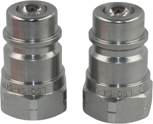 LSQ-S4-04PF 1/2‘’ NPT 2 PCS - 1/2" Ag ISO 5675 Tractor Hydraulic Disconnect Hydraulic Quick Connect Male Coupler, Ball Valve, Ball Pioneer Type