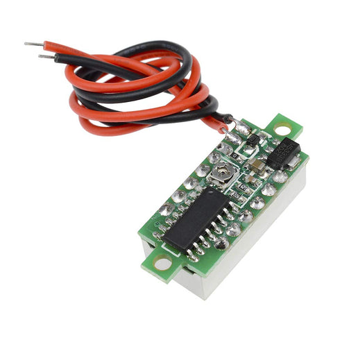 diymore 10pcs Mini Digital Voltage Meter DC 2.5~30V 0.28" Digital Voltmeter Gauge with Red LED Display