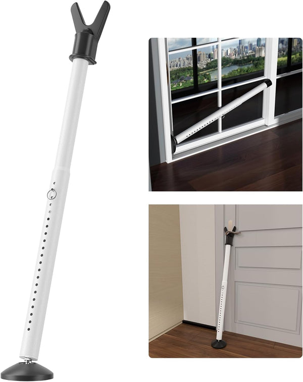 Keplrend Door Security Bar - Heavy Duty Door Jammer Security Bar - Adjustable