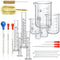 Lab Glassware Set, 5pcs Thick Glass Graduated Beaker, 4pcs Glass Measuring Cylinder, Pipettes, Stirring Rods, Cleaning