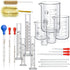 Lab Glassware Set, 5pcs Thick Glass Graduated Beaker, 4pcs Glass Measuring Cylinder, Pipettes, Stirring Rods, Cleaning