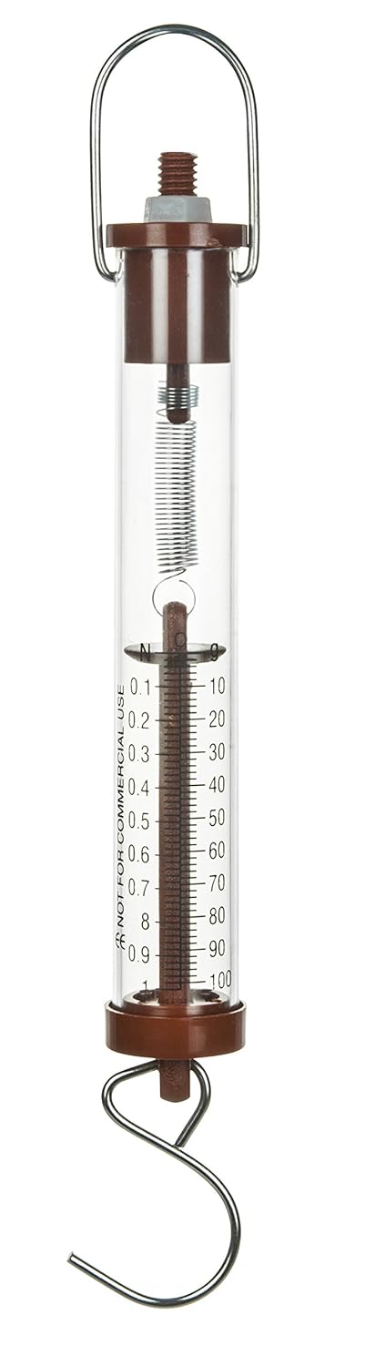 EISCO Newton Force Meter Spring Scale - Max Capacity 1N, 100gm, Dual Scale Labeled.