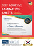 No Heat Laminating Sheets Self Sealing, 15, 20, 25, 50, 100 Pack, 4mil Thickness by HA SHI, 15 Sheets Transparent