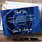 The Card Zoo Stunning Royal Blue Rose Personalized Wedding Thank You Cards