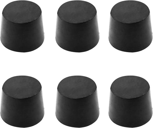 AnRui 6 Pack Solid Rubber Stoppers Tapered Lab Seal Plug 42mm to 50mm for Test Tubes, Industrial, Laboratory