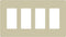 ENERLITES Screwless Decorator Wall Plate, 4-Gang Size, Unbreakable Polycarbonate Thermoplastic, Ivory