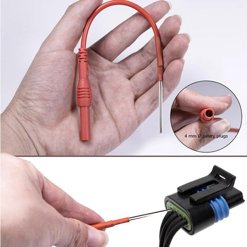 Tangseajiao 1 Pc Red Flexible Back Probe, Automotive Diagnostic Test Repair Tools for Car Electrical and Multimeter