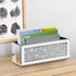 Mirrored Countertop Mail Organizer, Silver Crush Diamond Wall Mount Letter Holder, Desk Mail Storage Basket