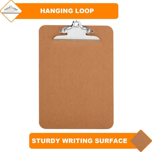 HERKKA 18 Pack Hardboard Clipboards, Office Butterfly Clipboards, Standard A4 Letter Size, ECO Friendly