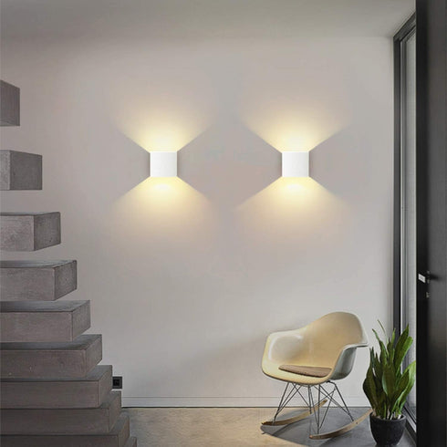 Dimmable 10W O1181TP Lightess Modern Wall Sconce Hardwired, Up Down Wall Mount Lights Indoor Mini Metal LED Wall Lamp