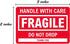Fragile Labels / 500 Handle with Care Shipping Warning Notice Stickers, 2" x 3" Caution Do Not Drop Packing Labels